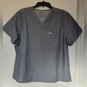 Figs Catarina One-Pocket Scrub Top Women’s XL Technical Collection Gray NWT